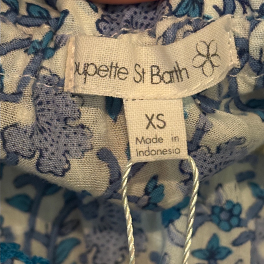 Poupette St Barth NWT Nana Top in Blue Mistral, Size XS 100% cotton - Picture 5 of 9